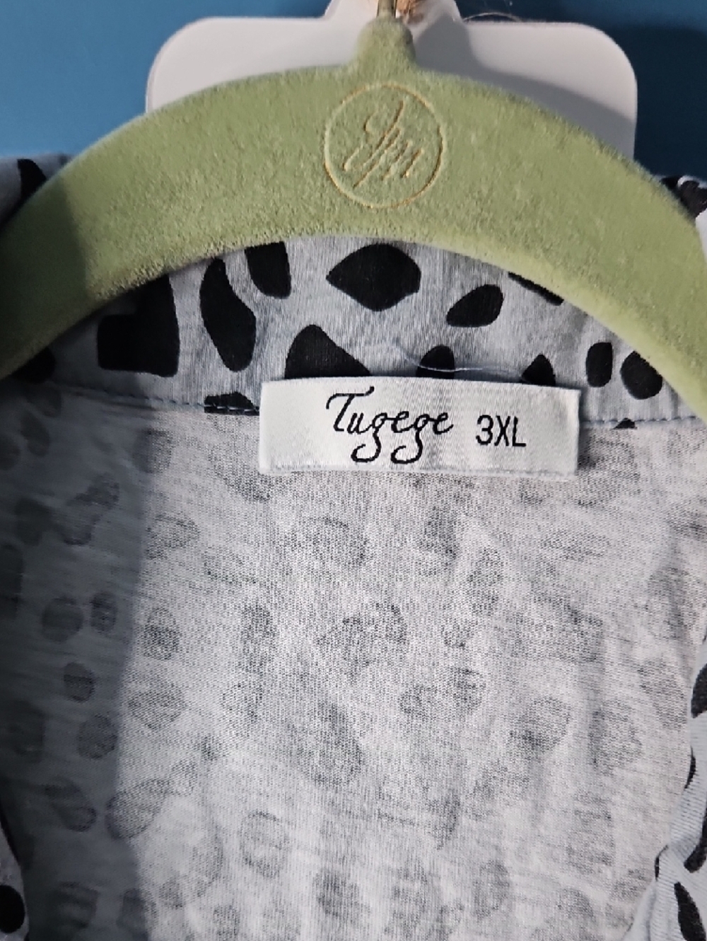 Tugege Leopard Print Short Sleeve Pajama Set - Black on White 12/14 - Picture 3 of 15